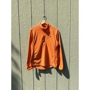 90s Vintage Nike Half Zip Orange Fleece Light Jacket